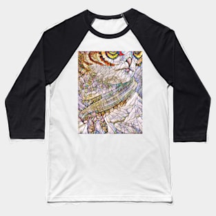 A Cat and An Owl Mosaic Mash-Up Baseball T-Shirt